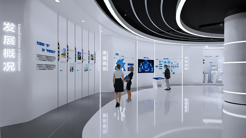 企業歷史展廳空間布局效果圖